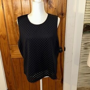 Women’s Banana Republic Factory midnight blue diamond lace sleeveless shirt L